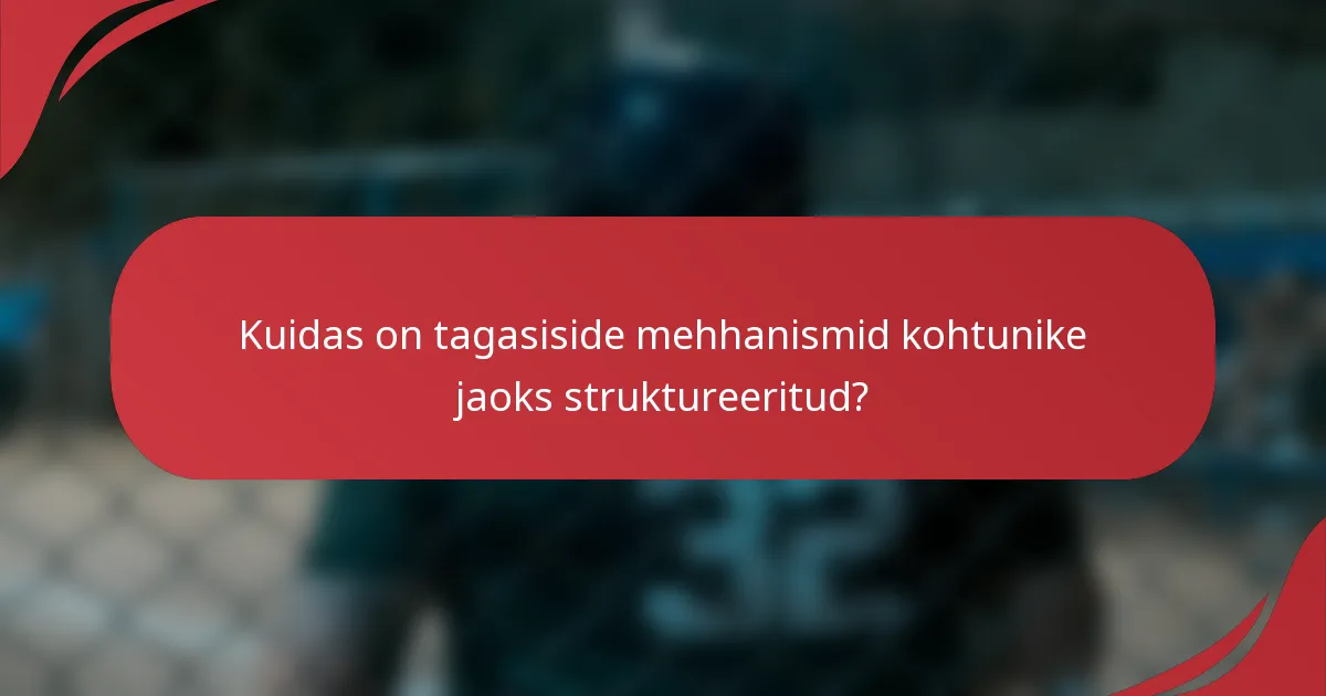 Kuidas on tagasiside mehhanismid kohtunike jaoks struktureeritud?